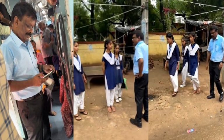 Video: ACS Siddharth's Stylish KK Pathak Stands On Train For 61 KM  He traveled and walked from the station to school.