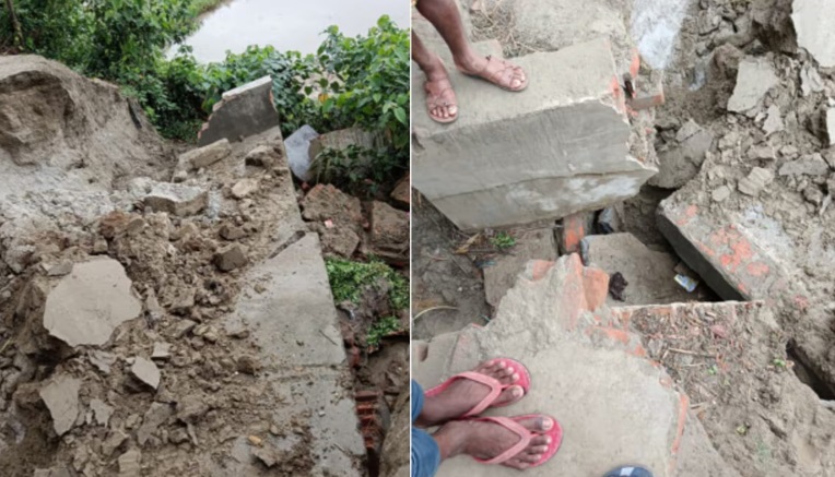 Collapsed bridge: First bridge built four years ago collapses in rain, second case in Motihari in a month