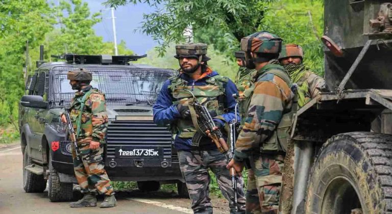 Clash between terrorists and security forces in Anantnag, Jammu and Kashmir