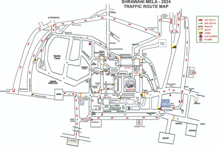 Shravani Mela: Check the traffic route chart before coming to Deohar otherwise you will get stuck.