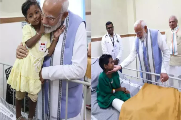 PM Modi Viral Video: Iron Man Has a Golden Heart! Touching Moments with Little Girl in Wayanad Caught on Camera