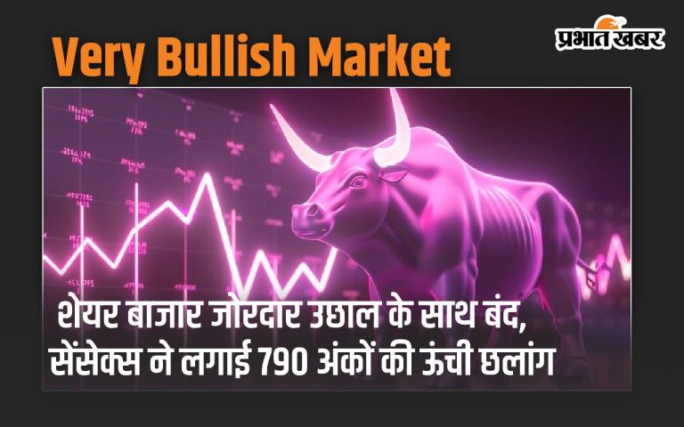 The stock market ended with a strong rally, with the Sensex up 790 points